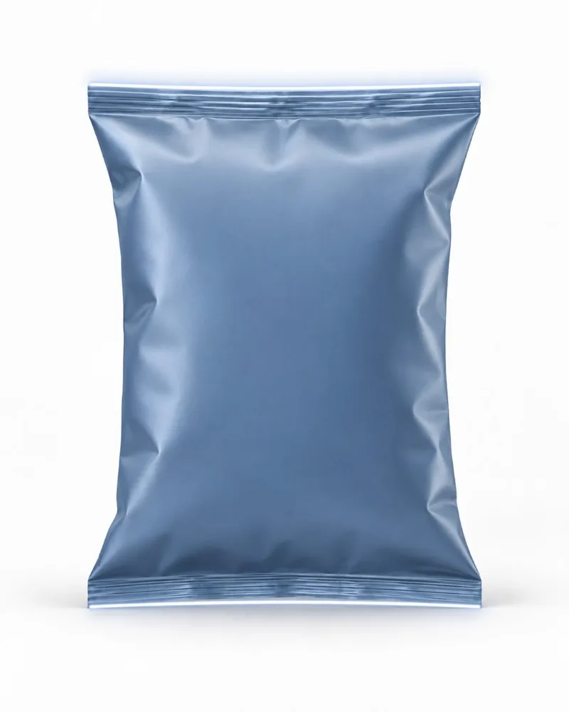 Back seal bag showing the horizontal top and bottom cross seals that close the package.