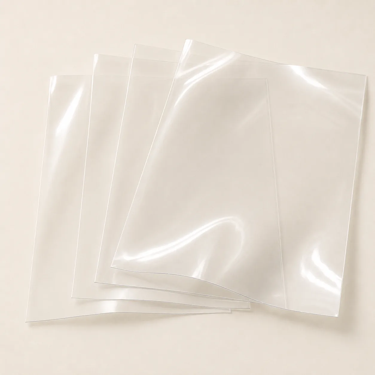 Clear flexible PET film sheets for durable labels and stickers.