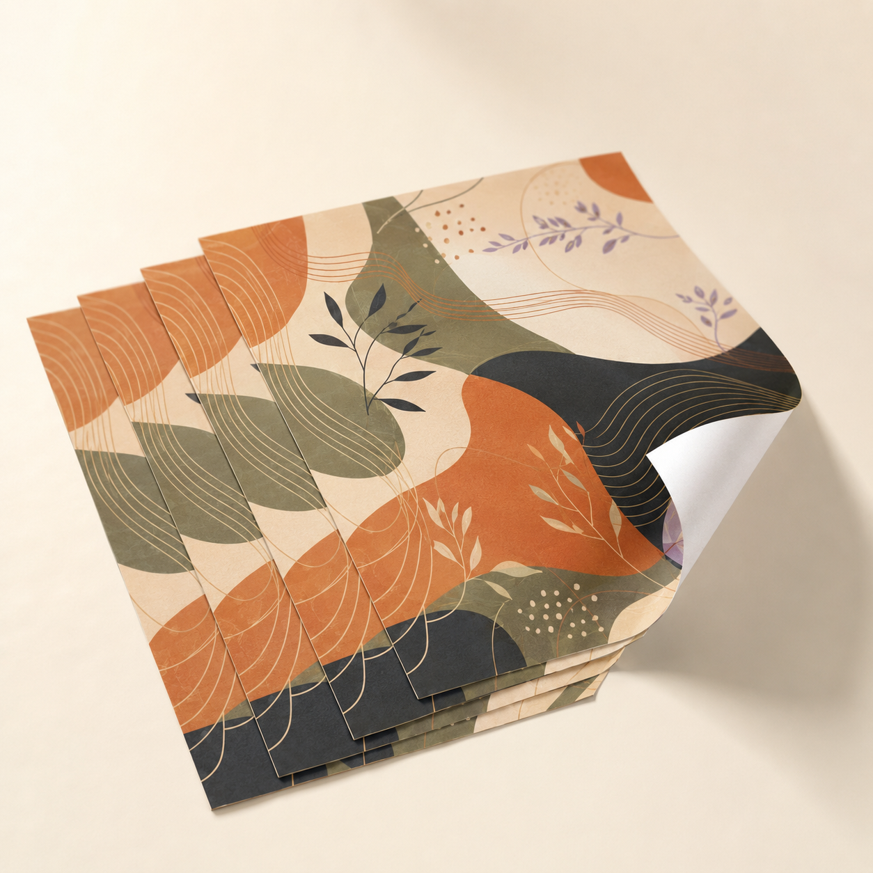 Custom printed paper sheets for branded rigid box wrapping