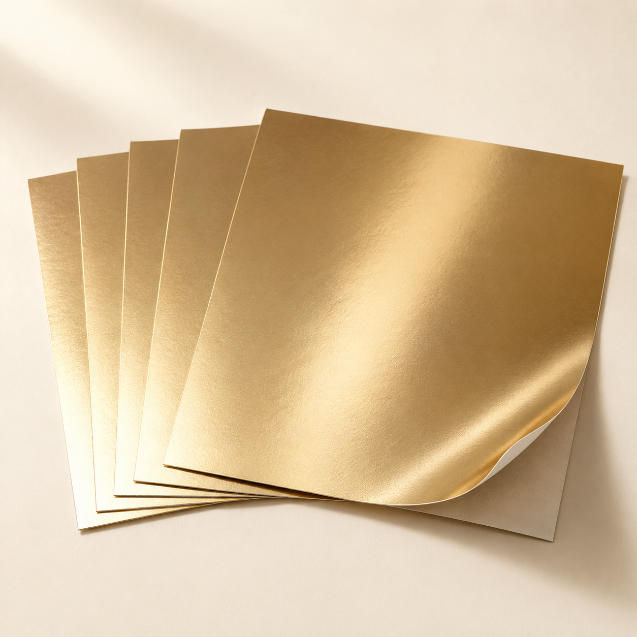 Reflective gold metallic paper sheets for luxury rigid box wrapping