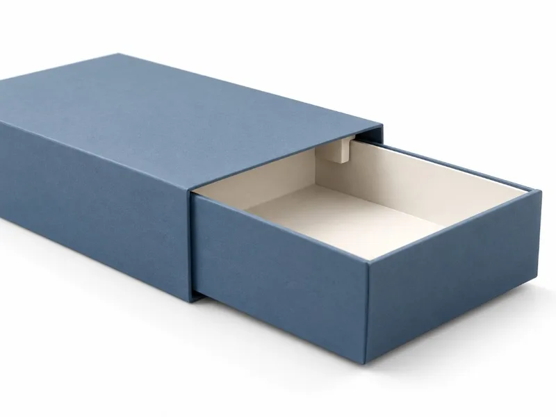Custom drawer box showing the optional tray stop or retention detail that limits how far the tray travels.