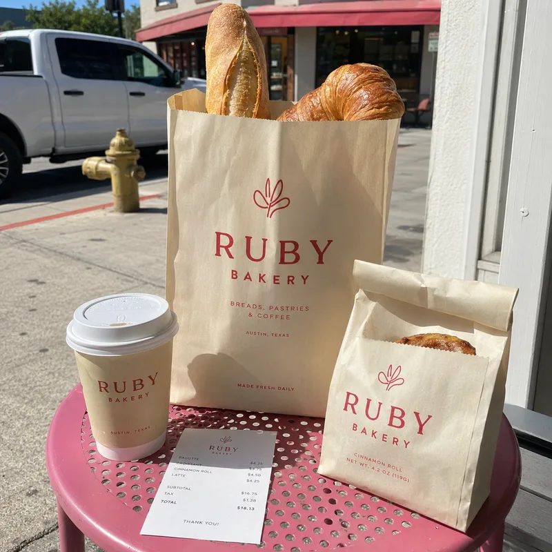 Custom bakery paper bags