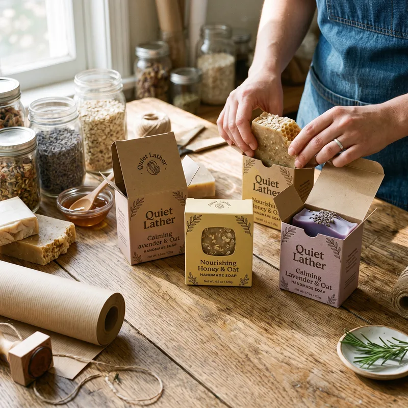 Custom handmade soap boxes