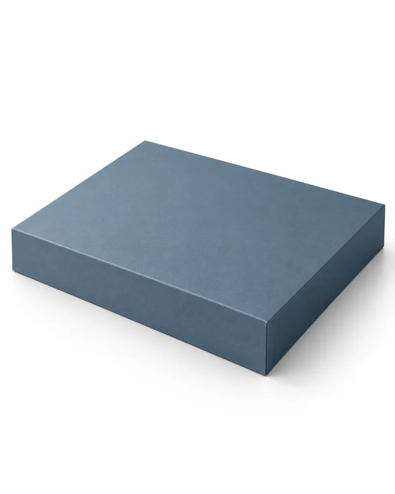 Detached shoulder neck box lid showing its top panel and short side walls.