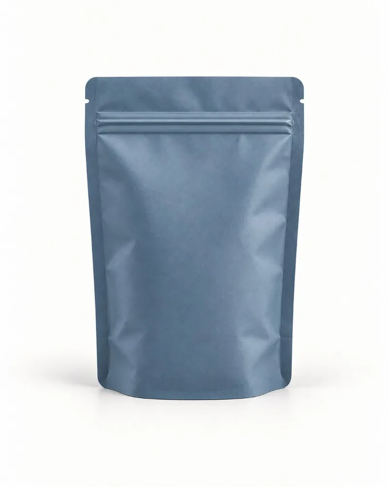 Front panel of a stand up pouch showing the primary printable branding surface.